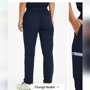2 pair Fabletics Scrub Pants Ion Navy medium petite MP